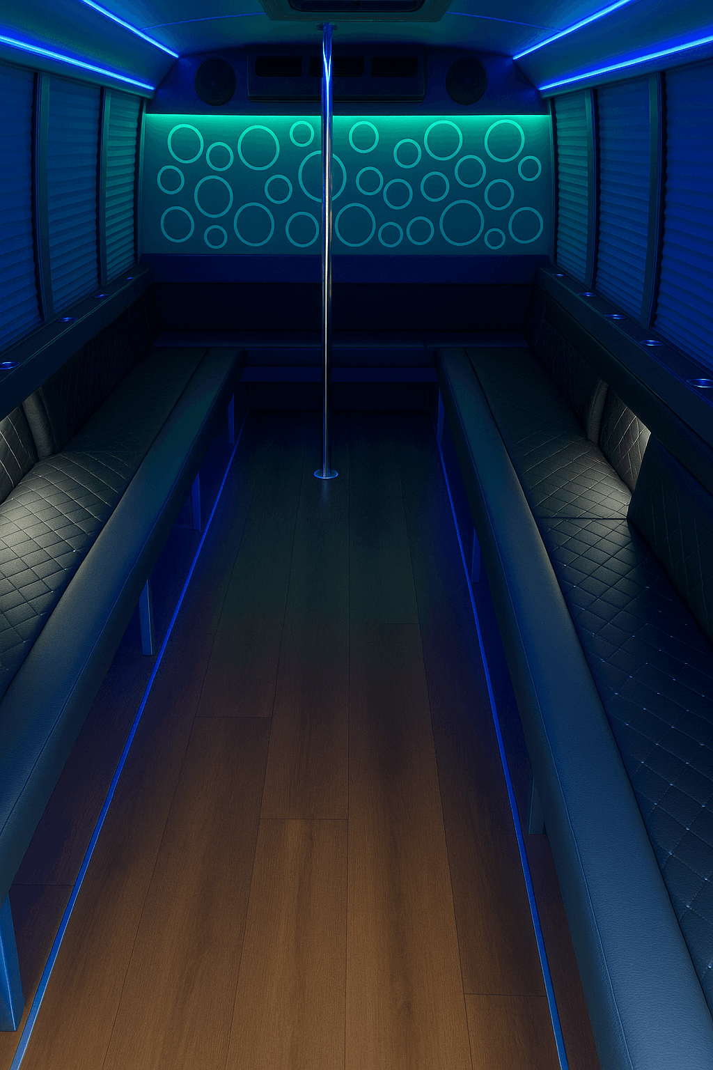 16 Passenger Party Bus - Interior