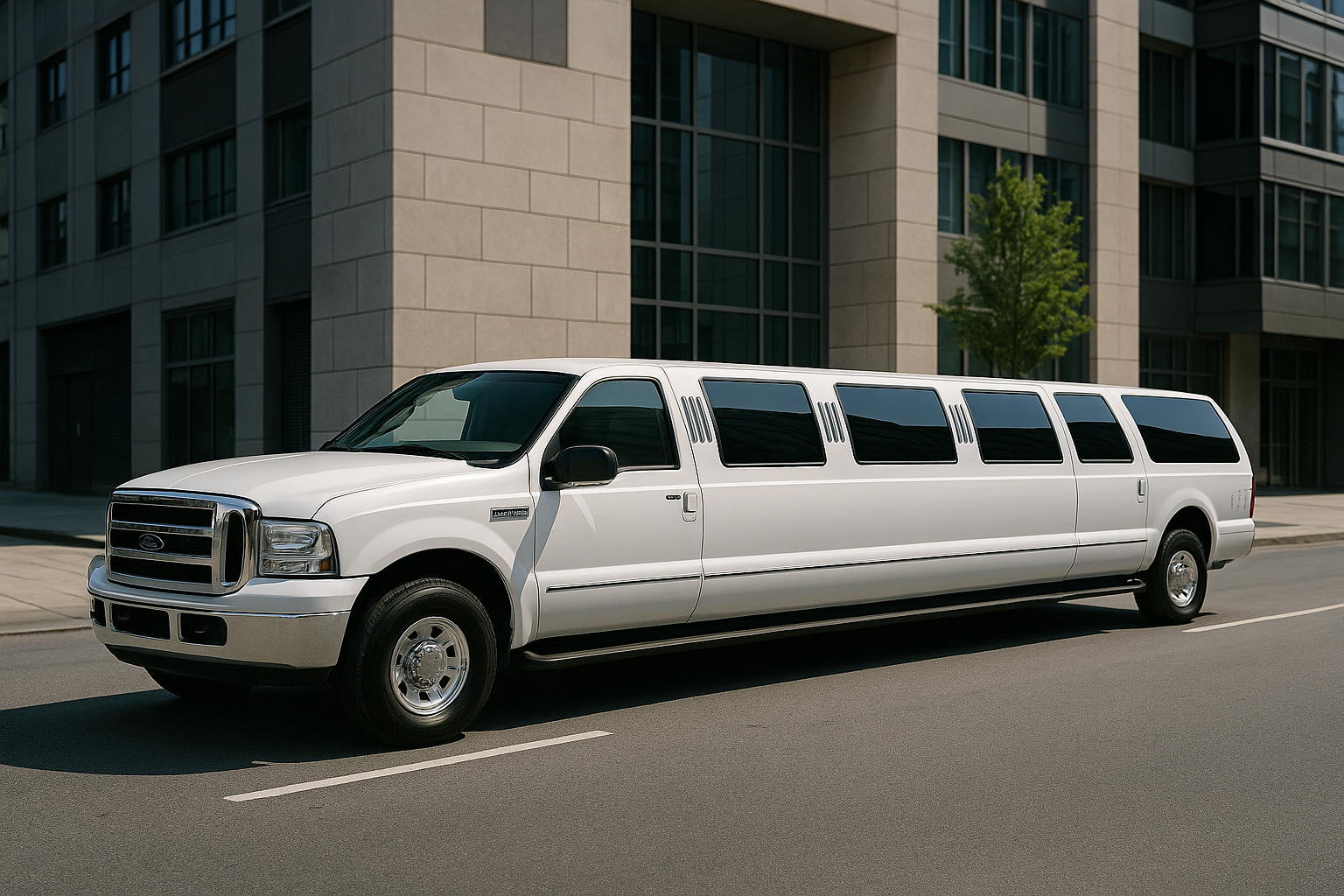 16 Passenger Ford Excursion SUV Stretch Limousine exterior